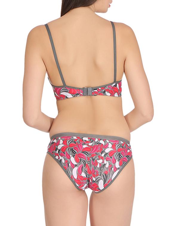 grey blended knit bras and panty set - 14987873 - Standard Image - 2