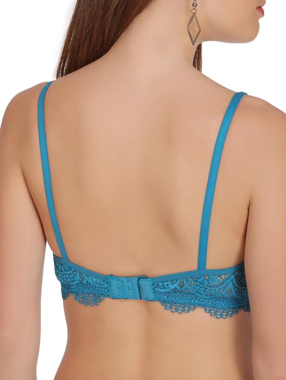 floral laced bow patch bra - 14987880 - Standard Image - 2