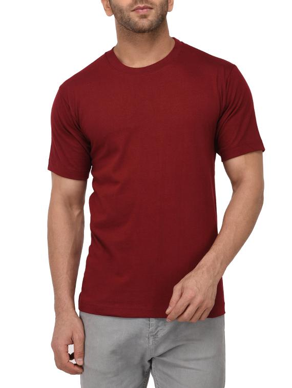 maroon cotton tshirt - 14989497 - Zoom Image - 0
