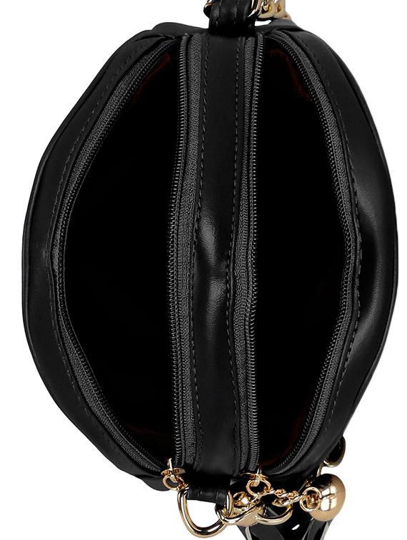 black leatherette sling bag - 14992710 - Standard Image - 2