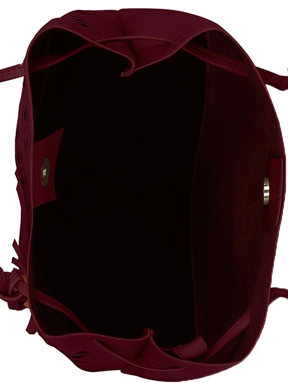 maroon leatherette combo tote - 14993115 - Standard Image - 2