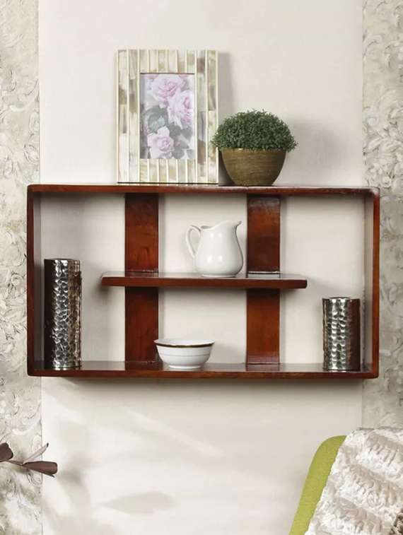 mdf handicraft multiple compartments designer wall shelf