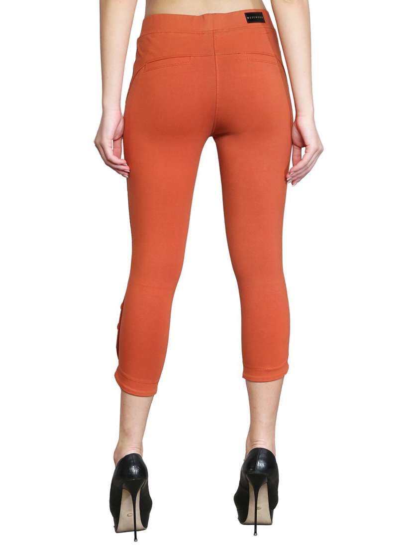 orange cotton capri - 14993757 - Standard Image - 2
