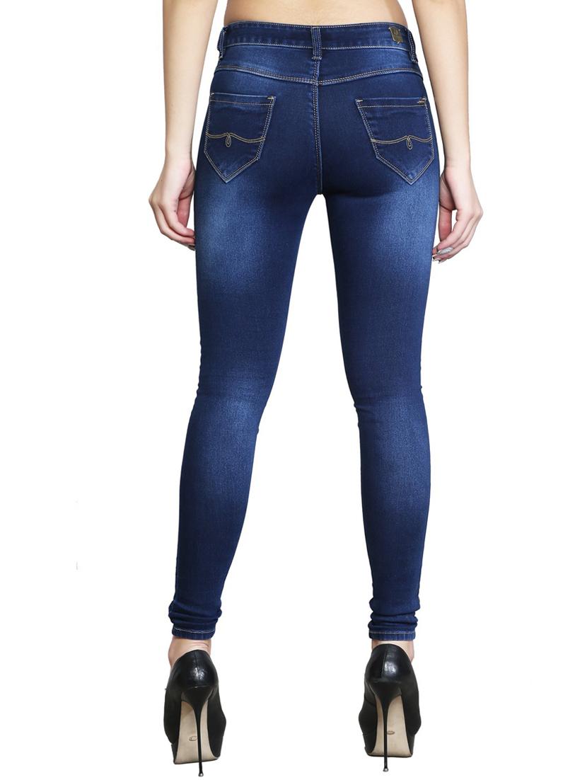 solid blue denim jeans - 14993771 - Standard Image - 2
