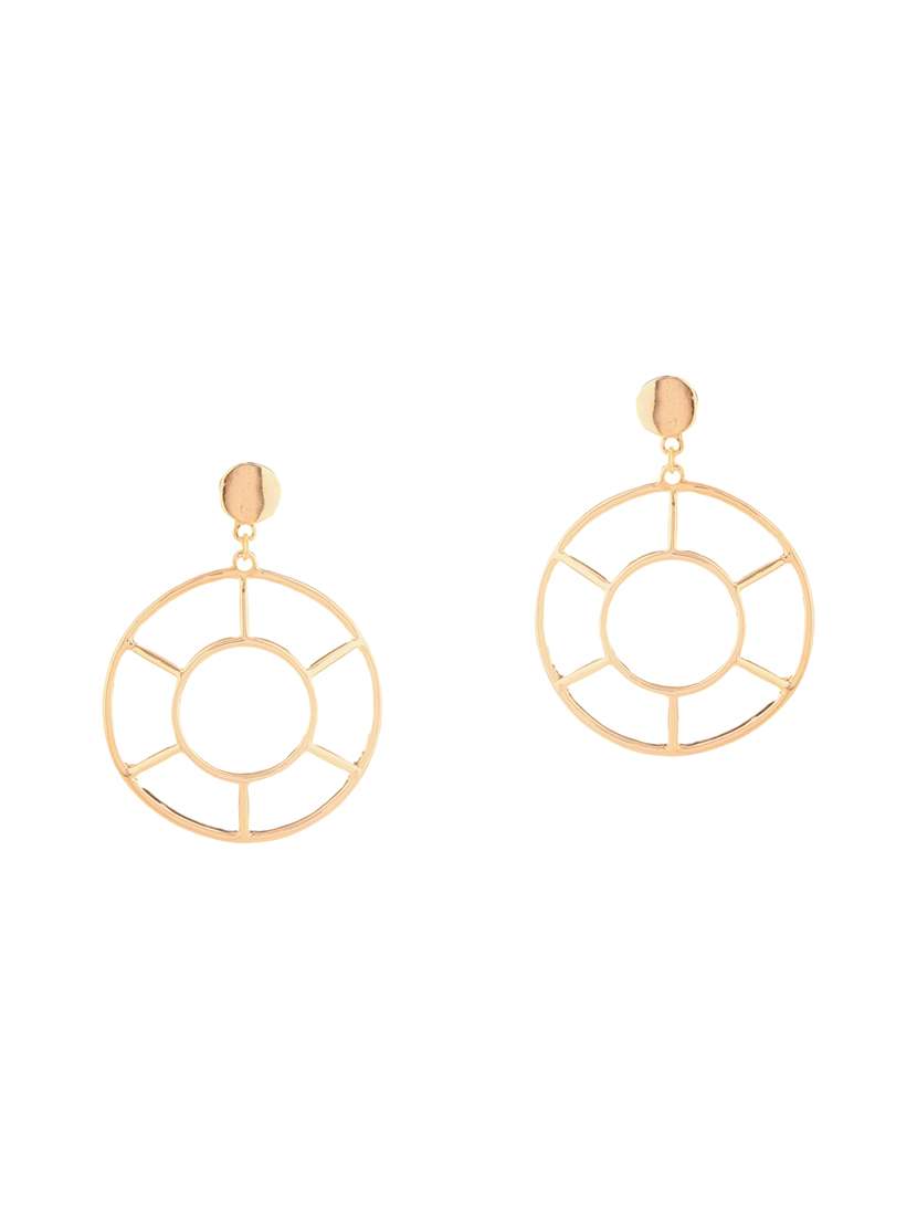 gold metal drop earrings