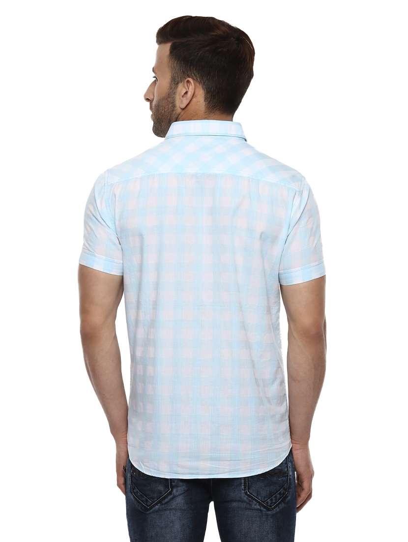light blue cotton casual shirt - 14997158 - Standard Image - 2