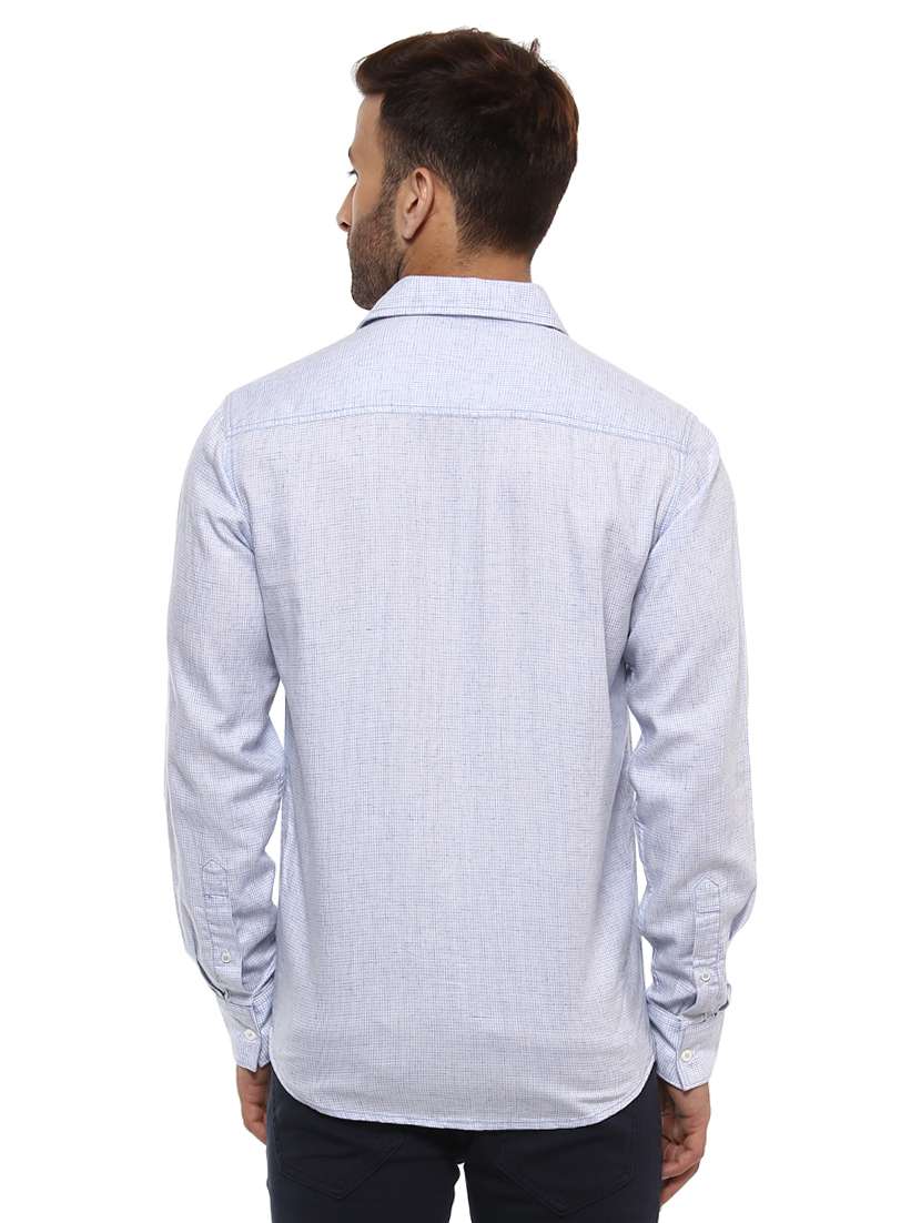 light blue cotton casual shirt - 14997164 - Standard Image - 2
