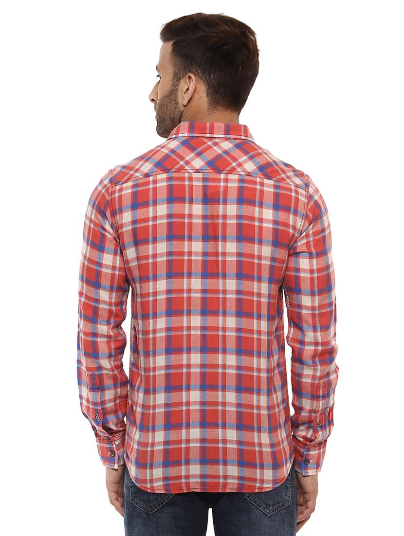 red cotton casual shirt - 14997178 -  Standard Image - 2