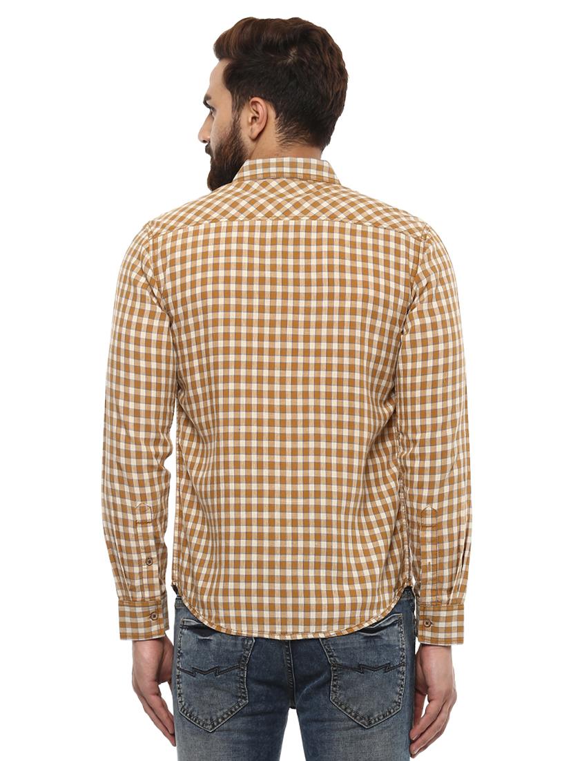 mustard cotton casual shirt - 14997187 - Standard Image - 2