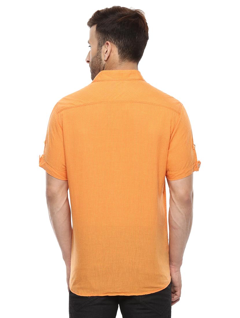orange cotton casual shirt - 14997190 - Standard Image - 2