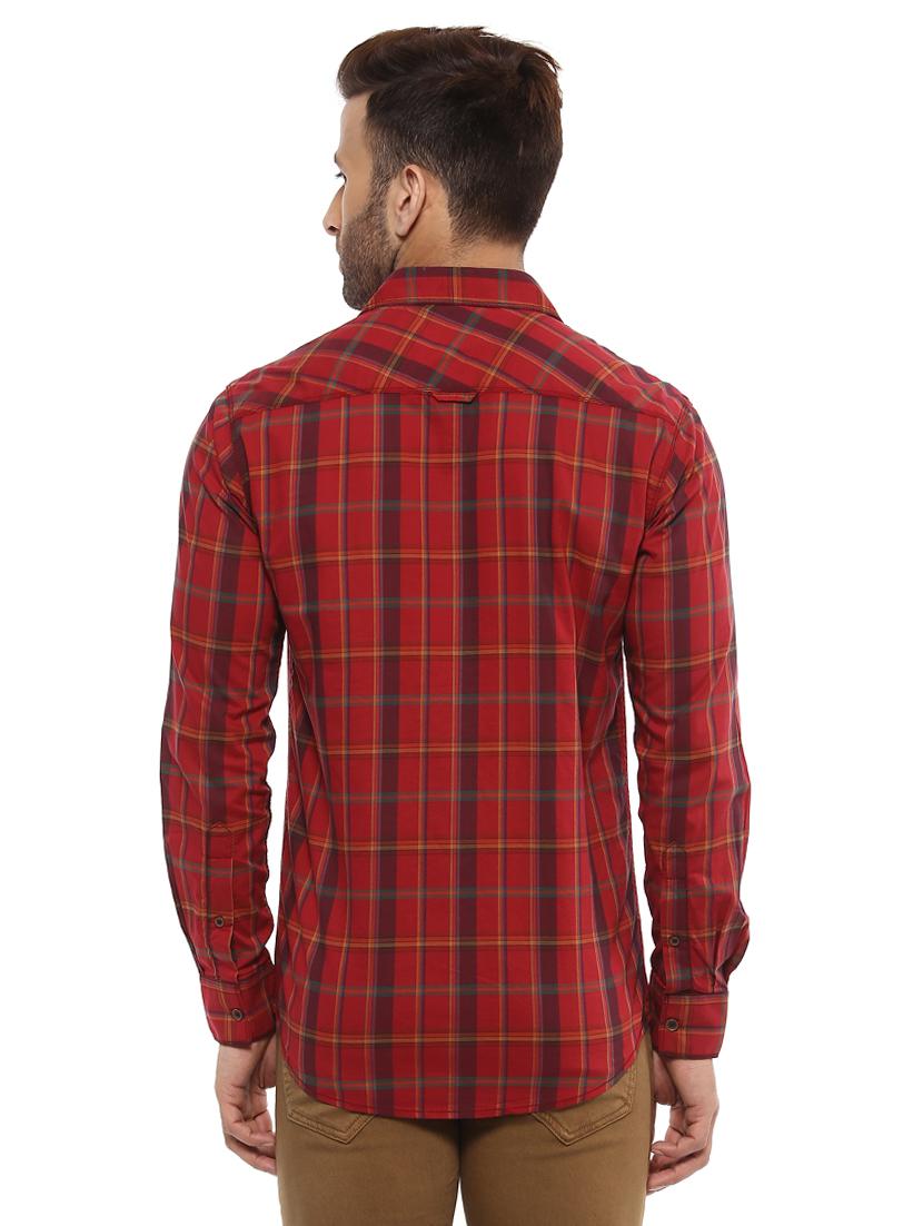 red cotton casual shirt - 14997202 - Standard Image - 2