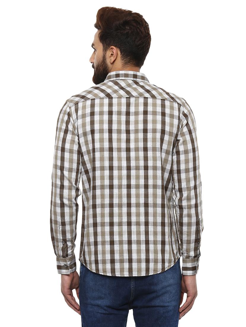 brown cotton casual shirt - 14997209 - Standard Image - 2