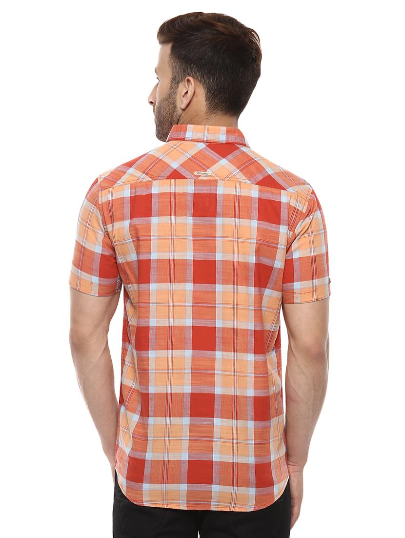 orange cotton casual shirt - 14997215 - Standard Image - 2