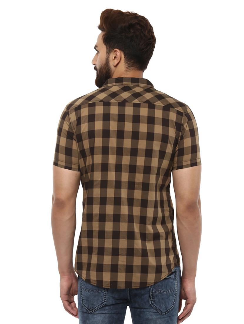 brown cotton casual shirt - 14997216 - Standard Image - 2