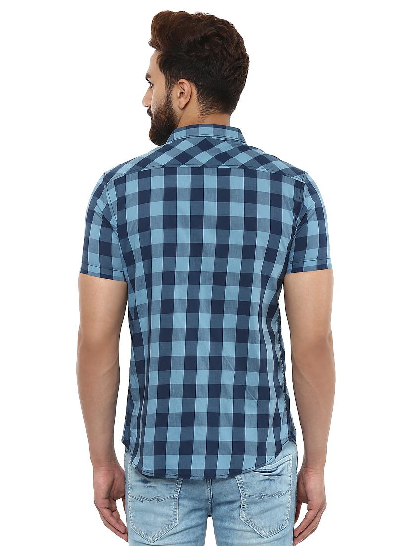 blue cotton casual shirt - 14997217 - Standard Image - 2