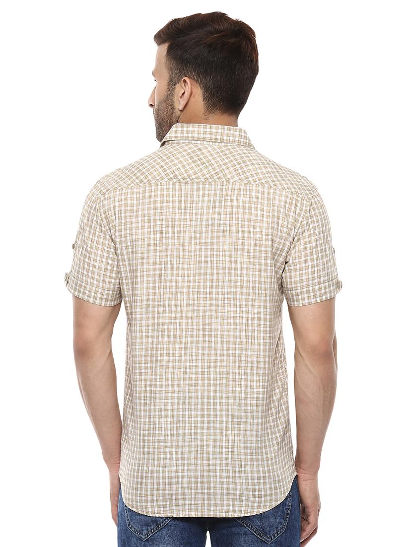 beige cotton casual shirt - 14997224 - Standard Image - 2
