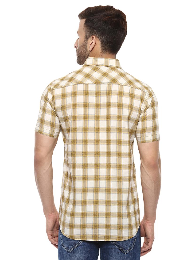 yellow cotton casual shirt - 14997230 - Standard Image - 2