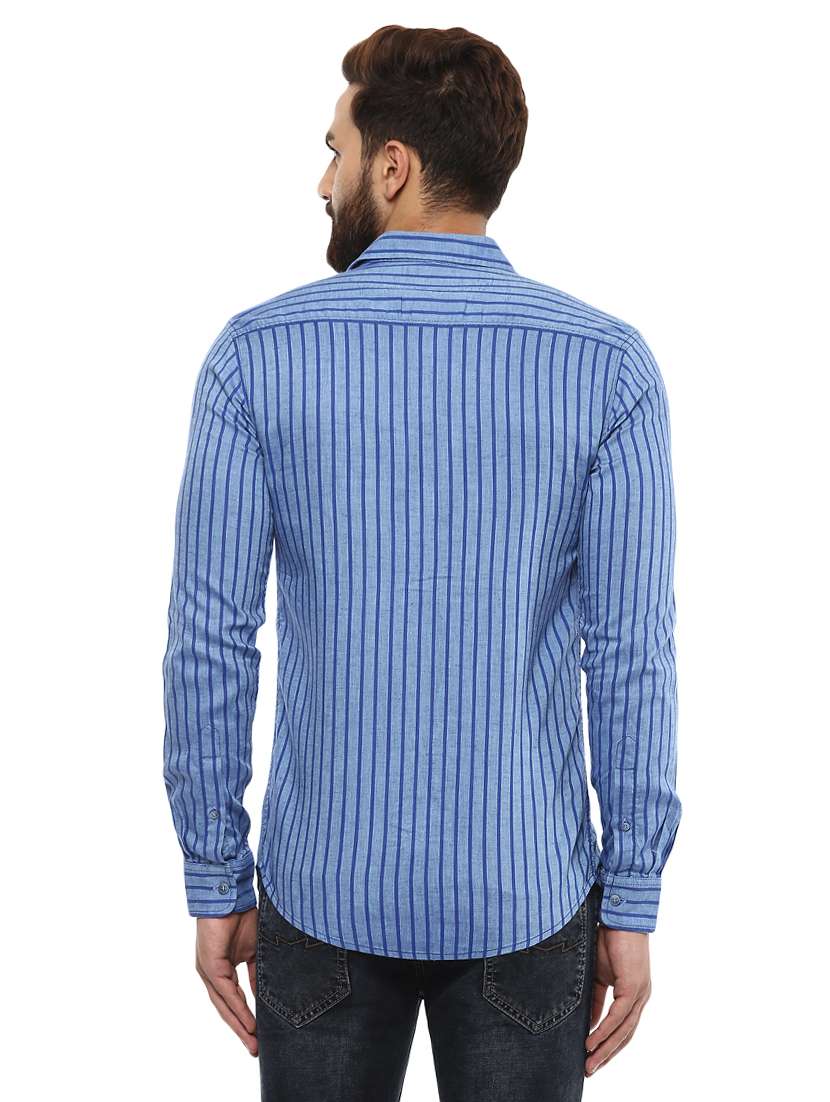 blue cotton casual shirt - 14997238 -  Standard Image - 2