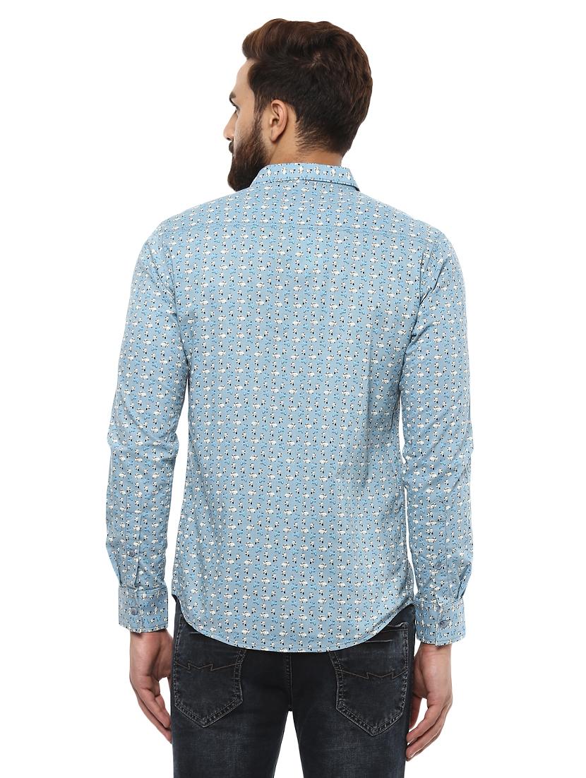 blue cotton casual shirt - 14997254 - Standard Image - 2