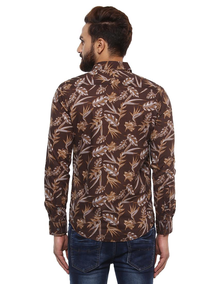brown cotton casual shirt - 14997263 - Standard Image - 2