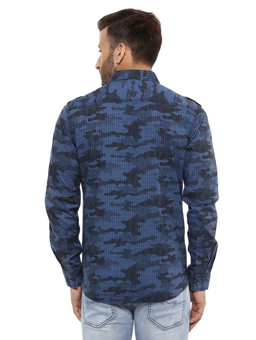 blue cotton casual shirt - 14997274 -  Standard Image - 2