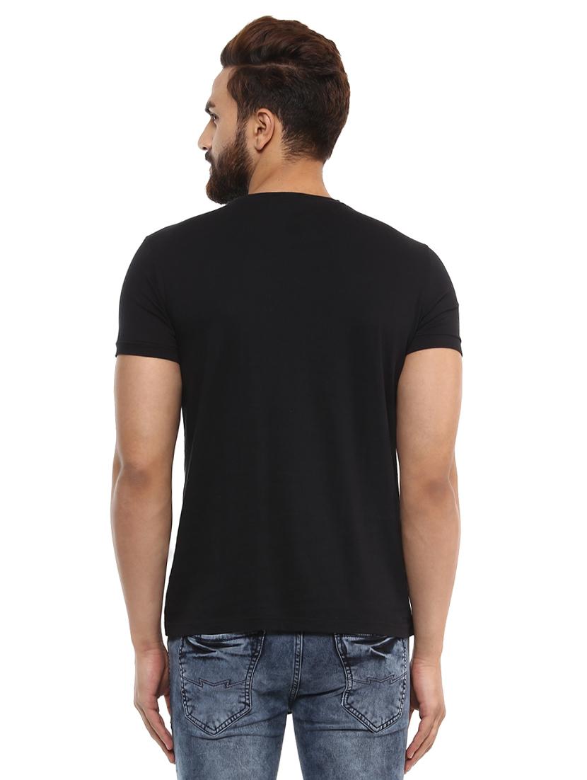 black cotton front print tshirt - 14997296 - Standard Image - 2