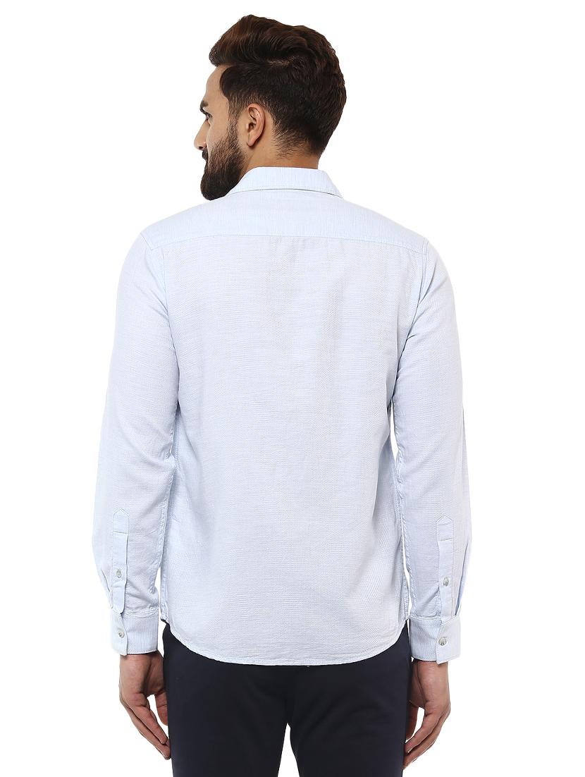 light blue cotton casual shirt - 14997358 - Standard Image - 2