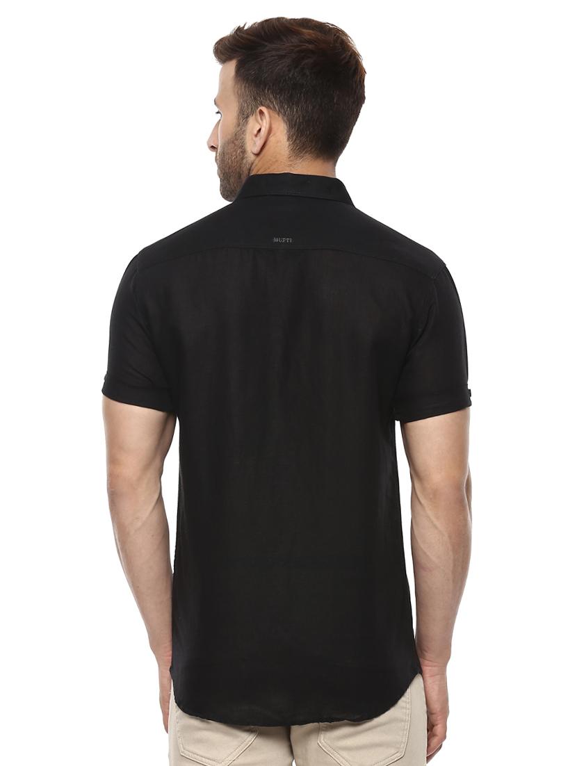 black linen casual shirt - 14997395 - Standard Image - 2