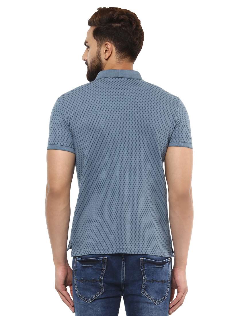 blue all over print polo t-shirt - 14997403 -  Standard Image - 2
