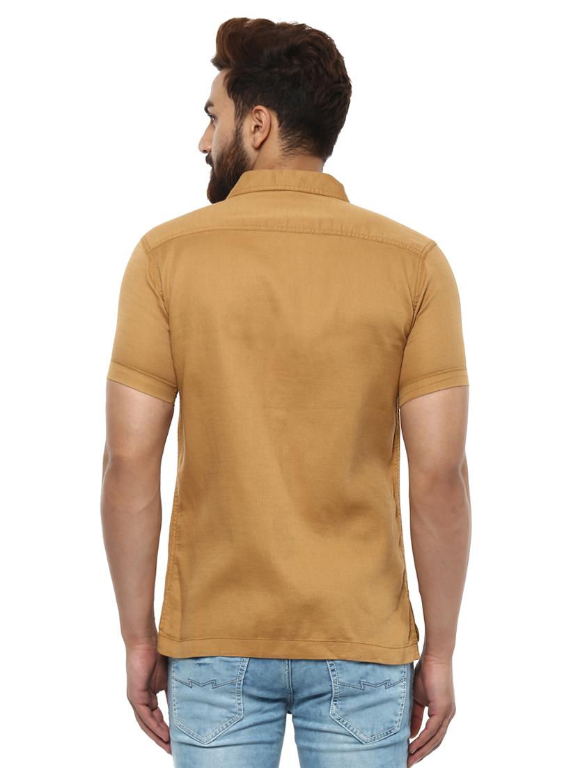 beige cotton casual shirt - 14997414 - Standard Image - 2