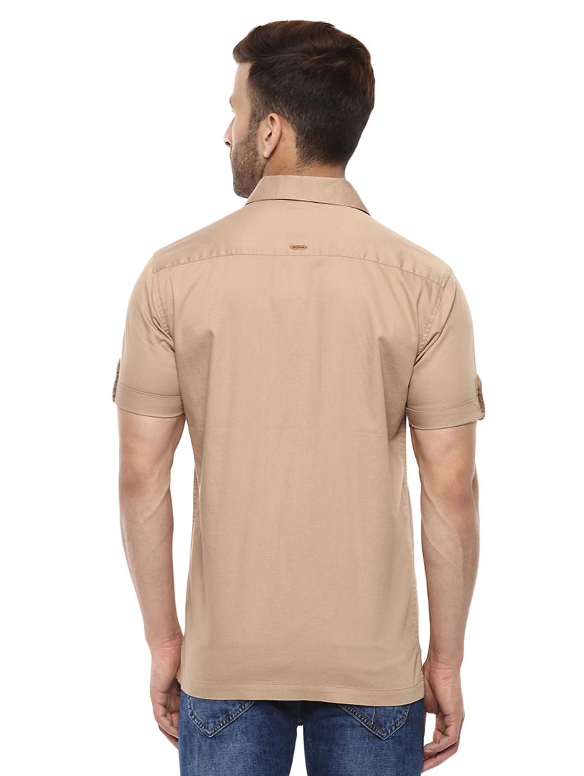beige cotton casual shirt - 14997431 - Standard Image - 2