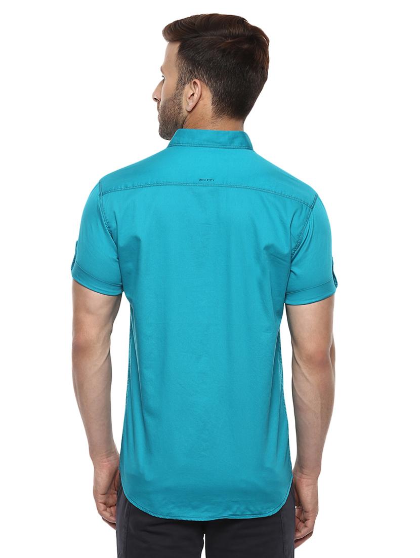 blue cotton casual shirt - 14997452 - Standard Image - 2