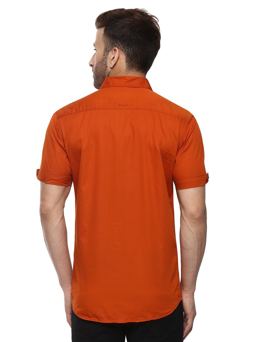 orange cotton casual shirt - 14997454 - Standard Image - 2