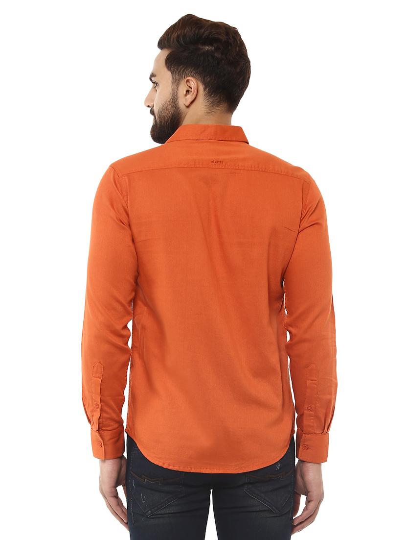 orange cotton casual shirt - 14997461 - Standard Image - 2