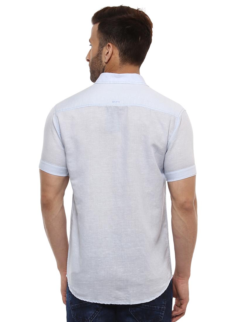 light blue linen casual shirt - 14997506 - Standard Image - 2