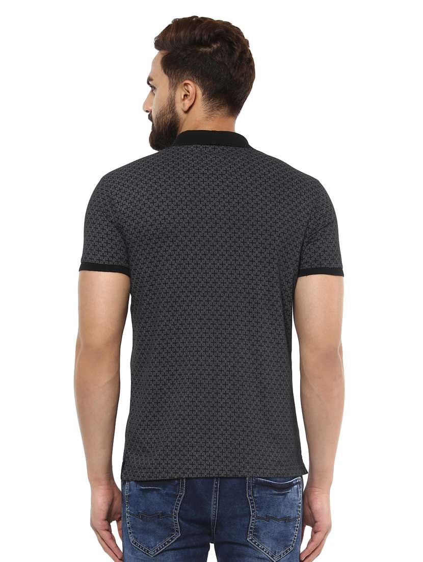 black cotton all over print tshirt - 14997509 -  Standard Image - 2
