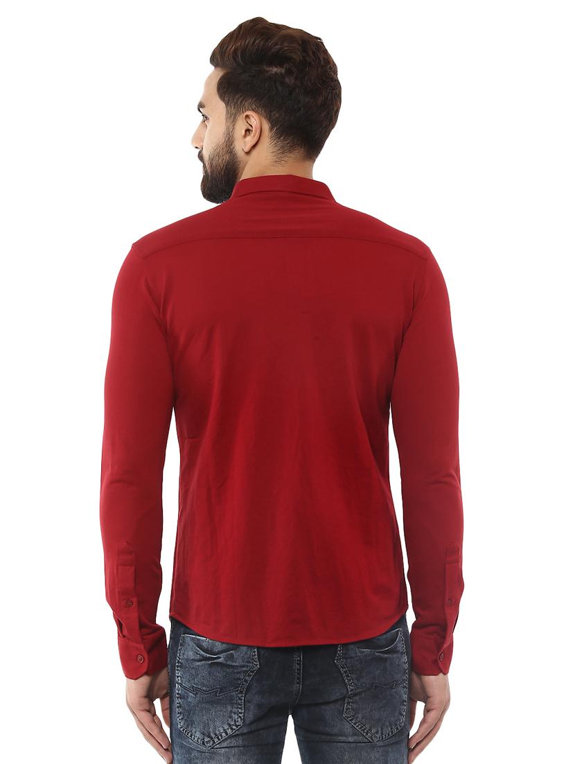 red cotton casual shirt - 14997515 - Standard Image - 2
