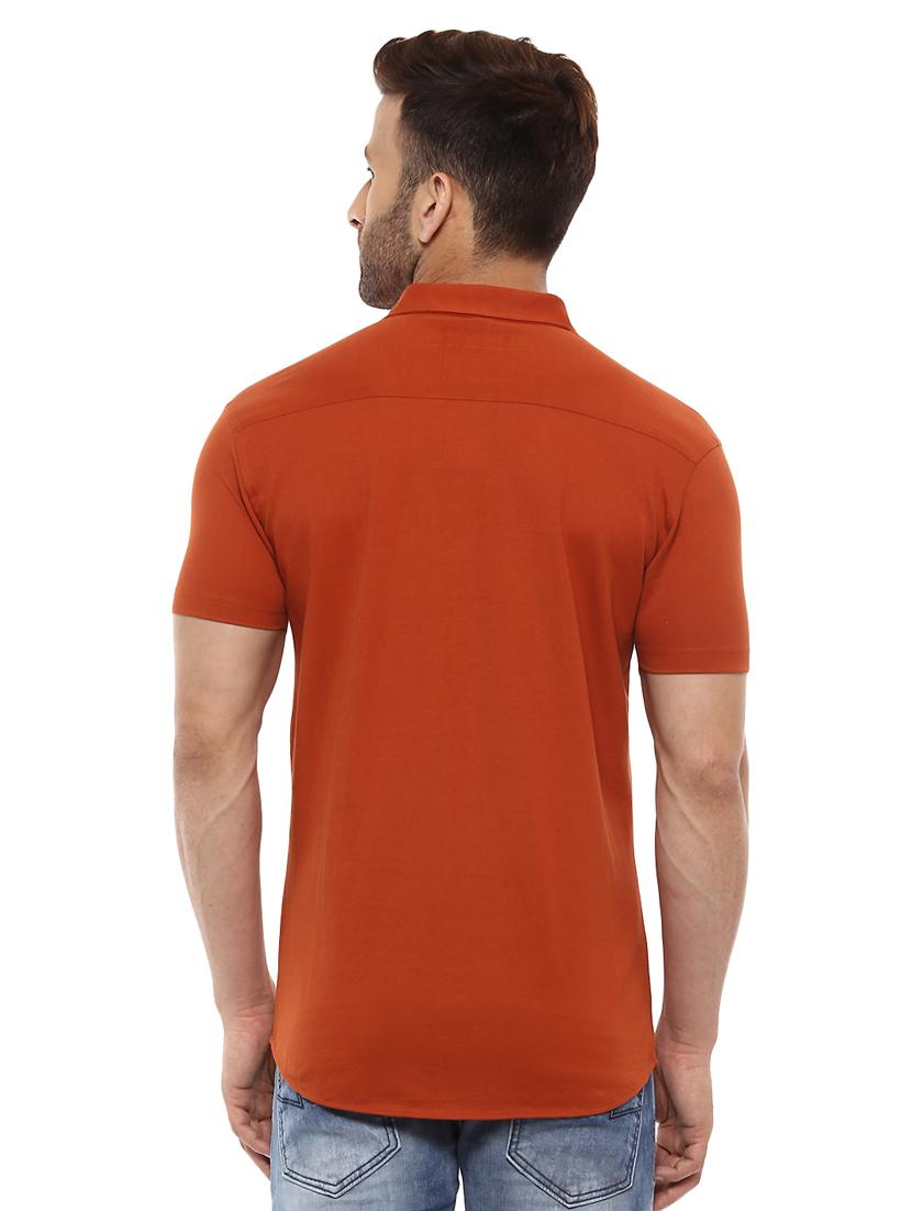 orange cotton casual shirt - 14997528 - Standard Image - 2