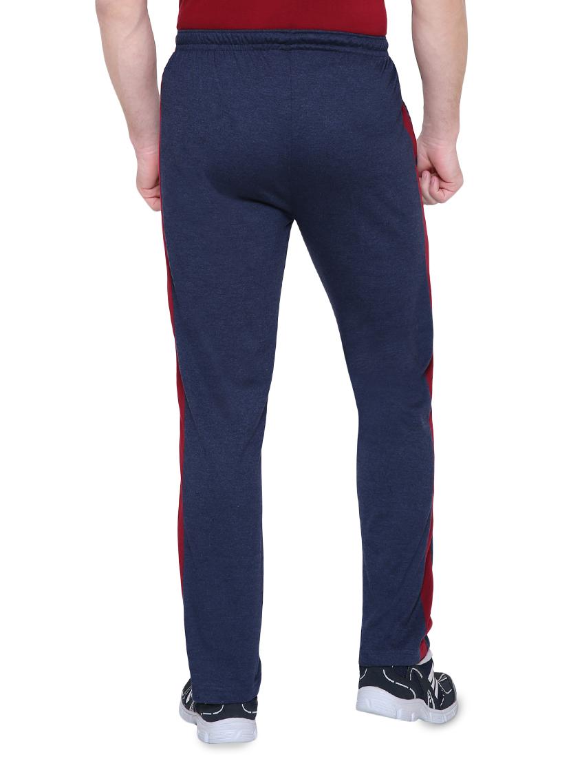 blue cotton full length track pant - 14999902 - Standard Image - 2