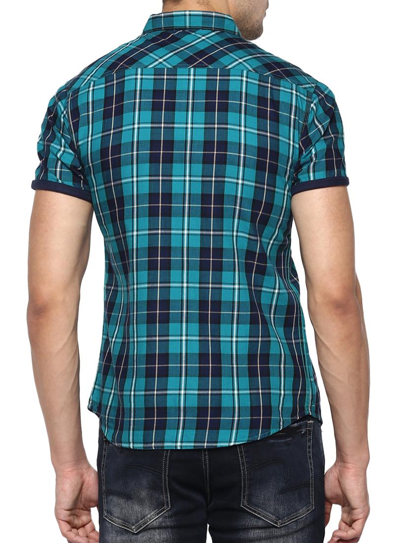 blue cotton casual shirt - 15000743 - Standard Image - 2