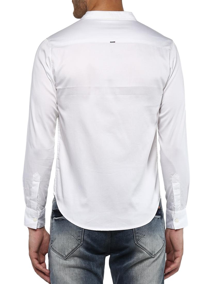 white cotton casual shirt - 15000753 - Standard Image - 2