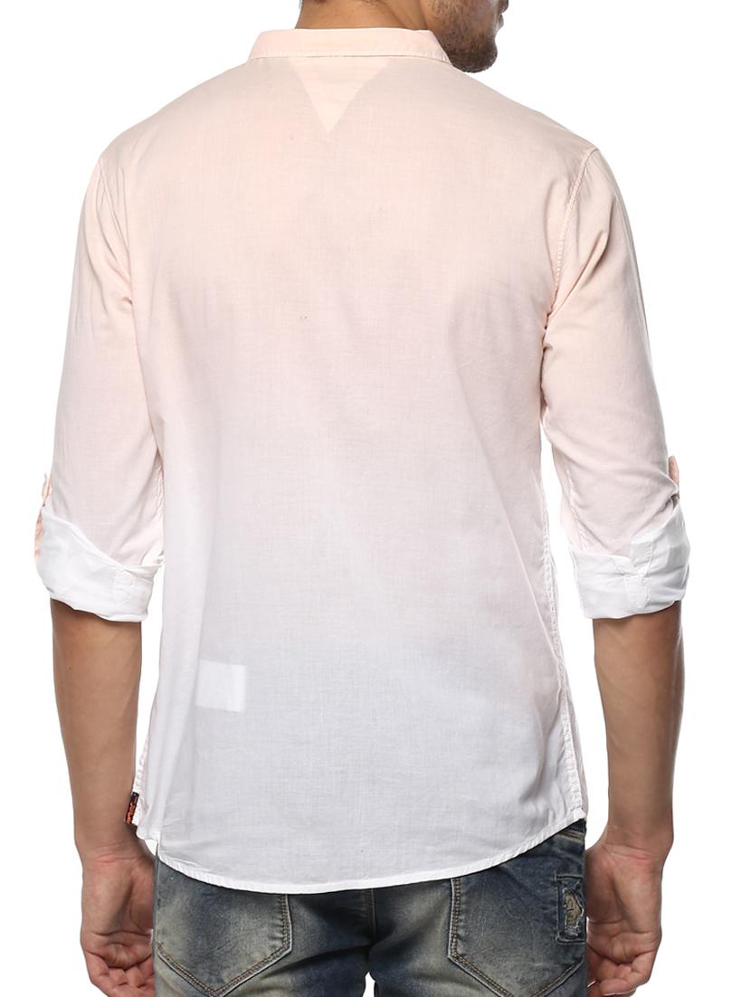 peach cotton casual shirt - 15000770 - Standard Image - 2