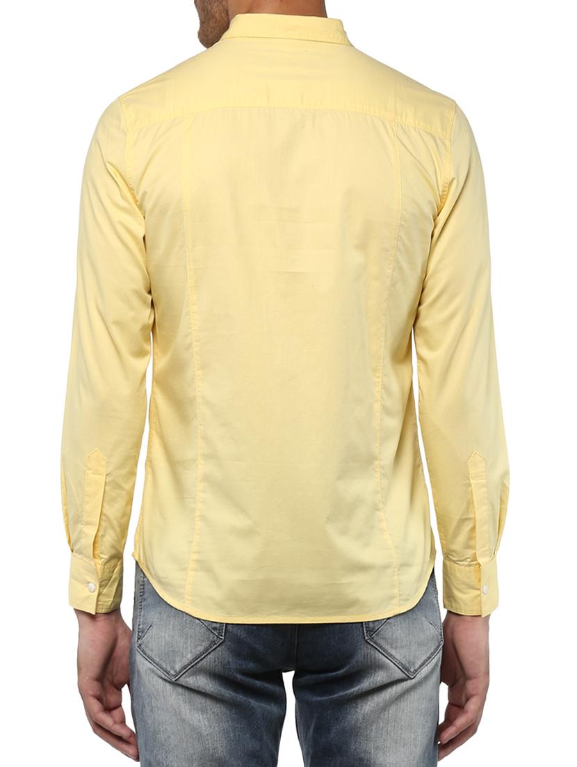 yellow cotton casual shirt - 15000776 - Standard Image - 2