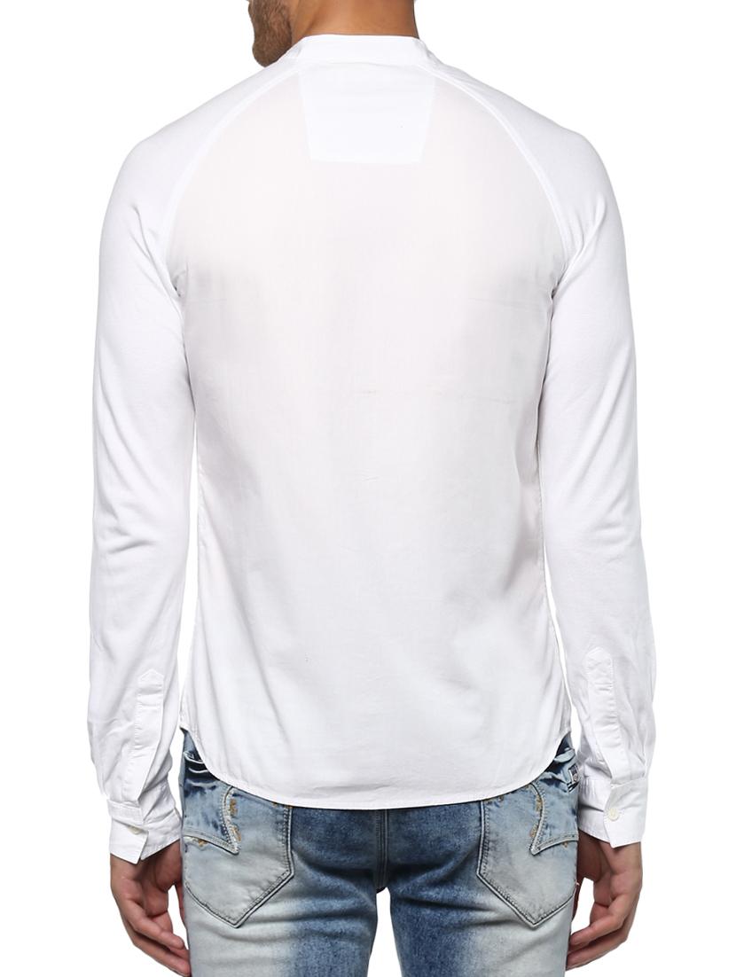 white cotton casual shirt - 15000784 - Standard Image - 2