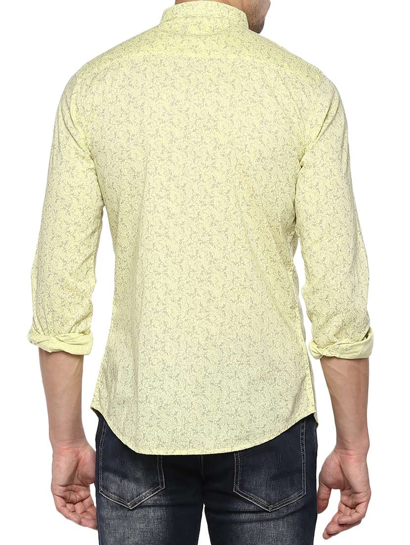 yellow cotton casual shirt - 15000796 -  Standard Image - 2
