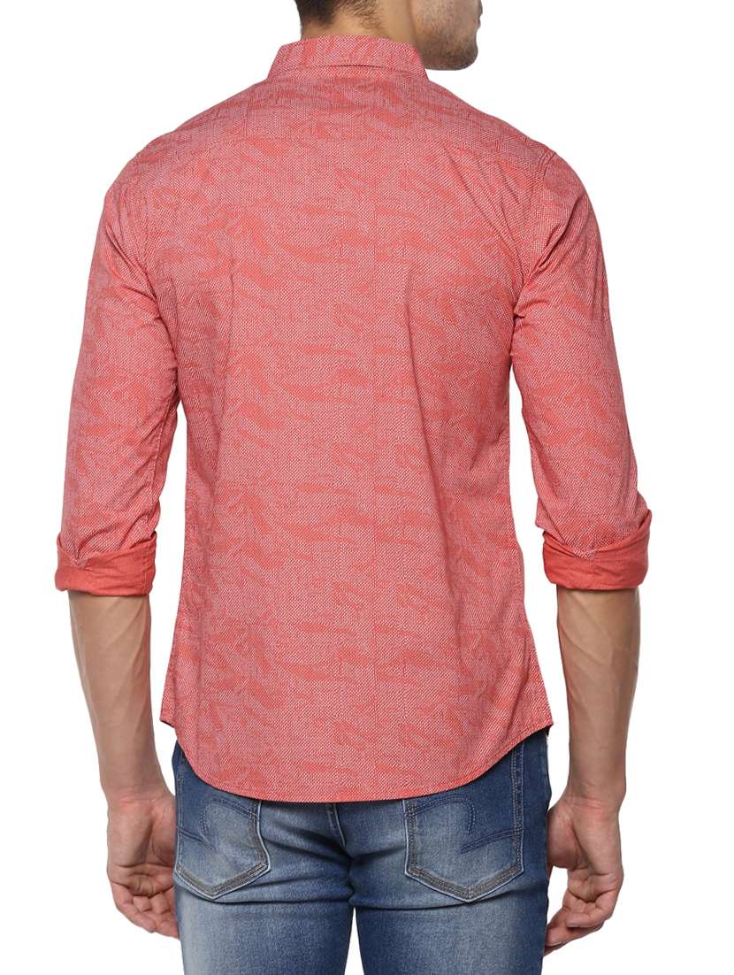 red cotton casual shirt - 15000804 -  Standard Image - 2