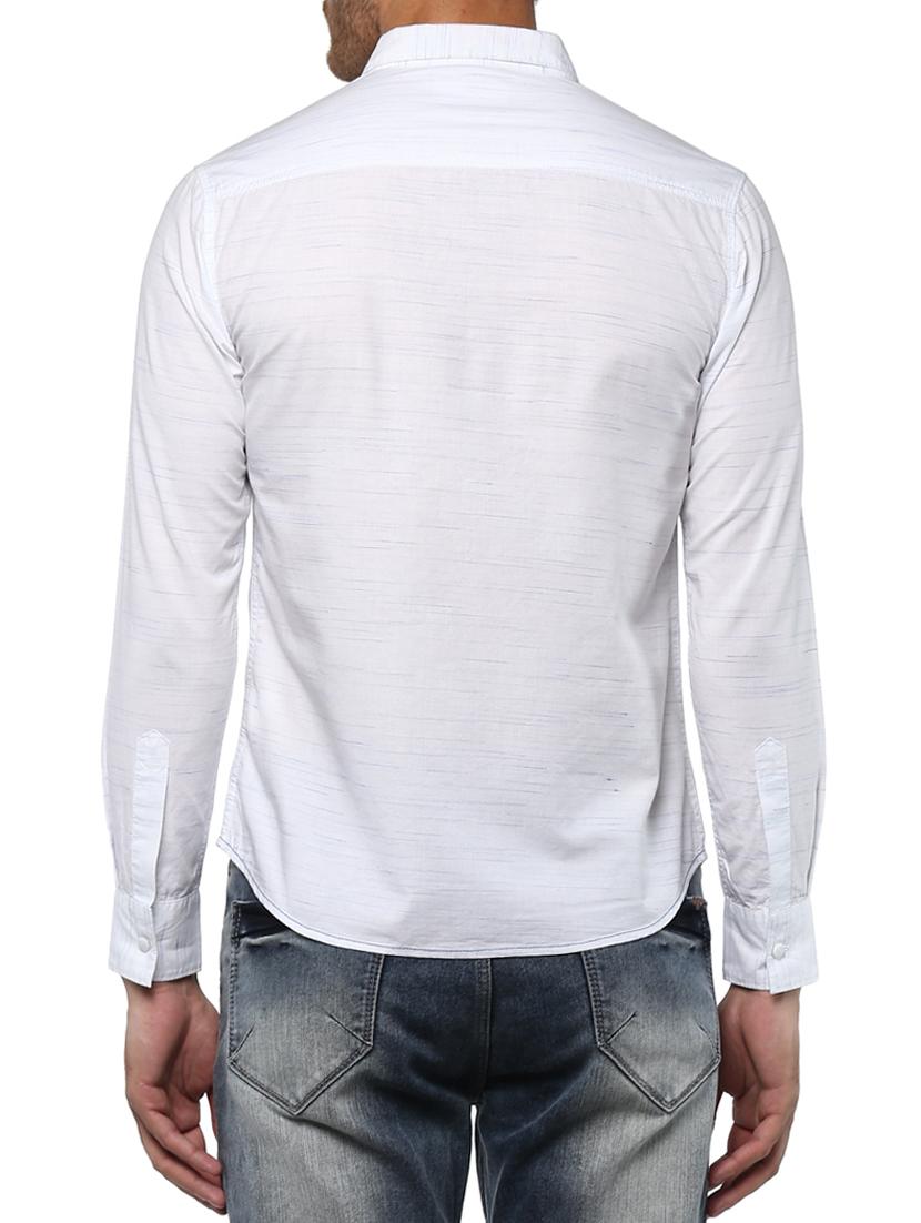 white cotton casual shirt - 15000807 - Standard Image - 2