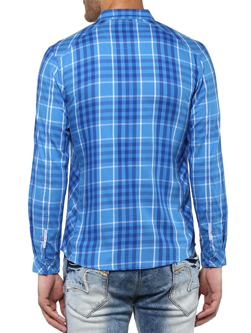 blue cotton casual shirt - 15000848 - Standard Image - 2