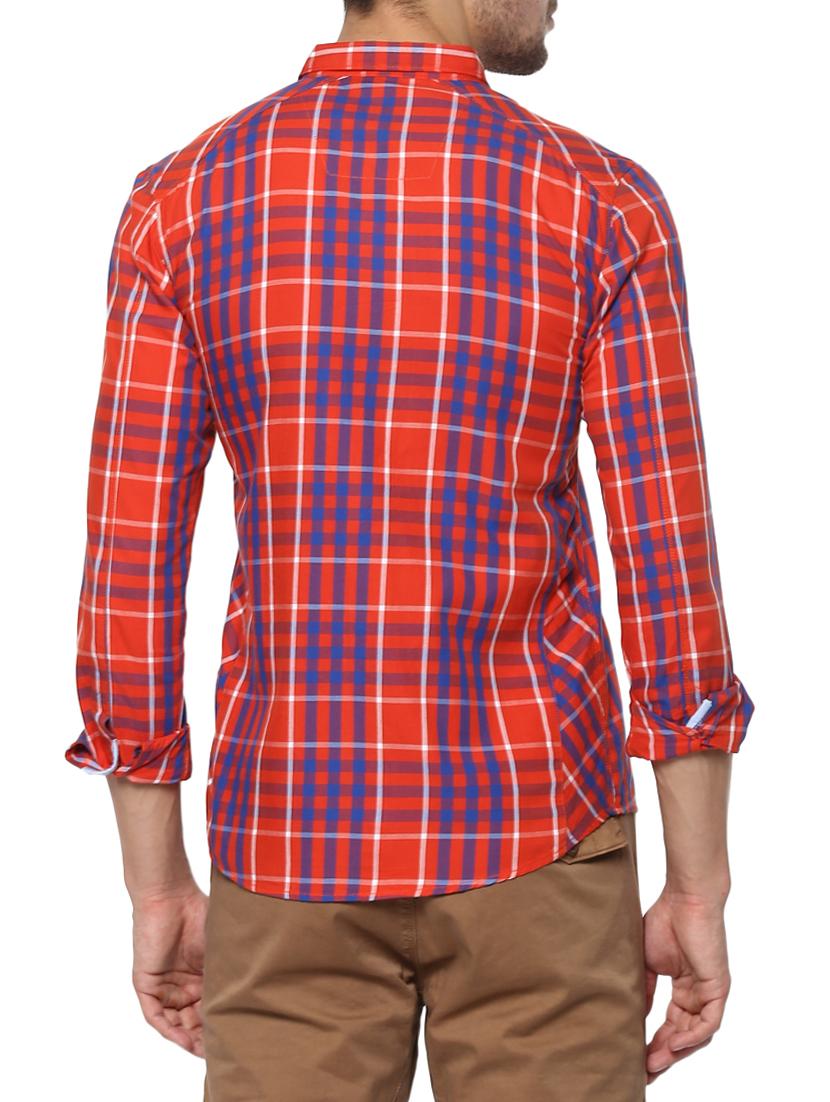 orange cotton casual shirt - 15000849 - Standard Image - 2