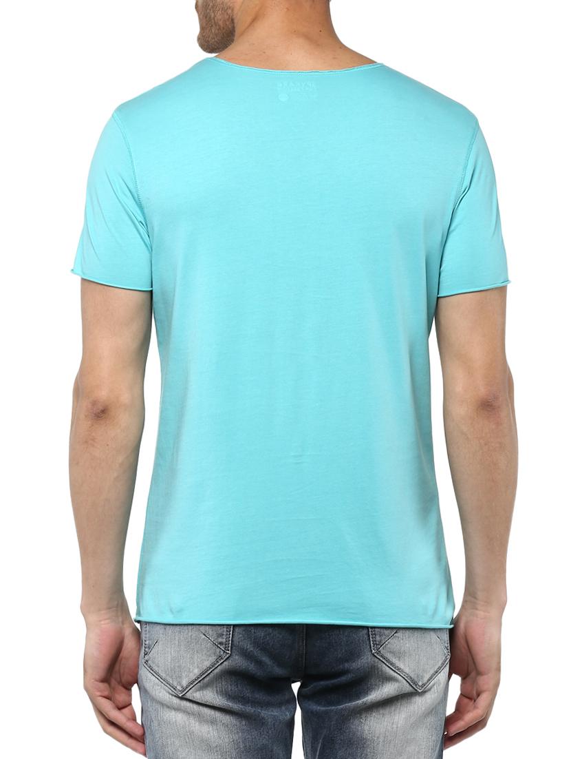 turquoise cotton t-shirt - 15000874 - Standard Image - 2